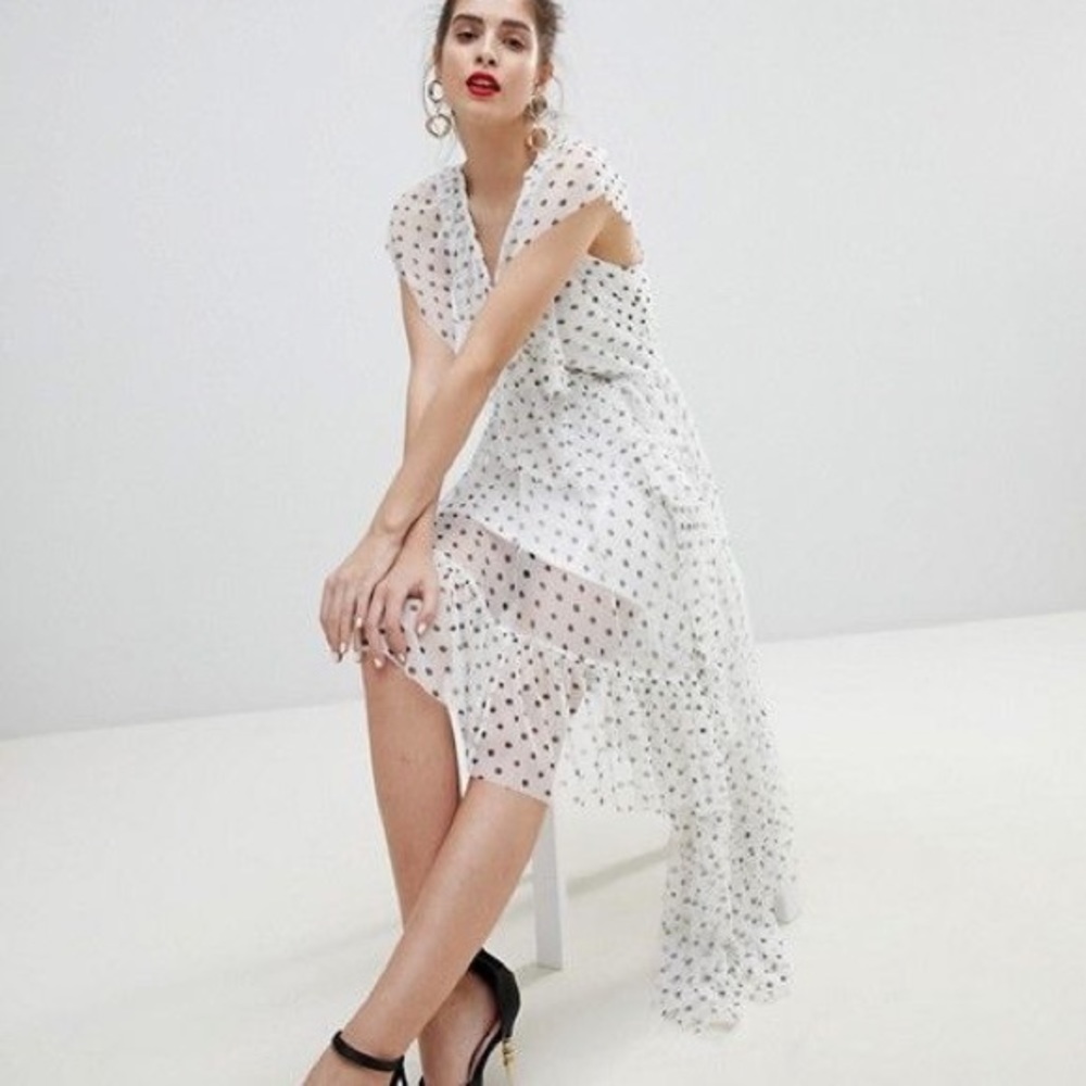 ASOS Design Polka Dot Tulle Dress Size 8